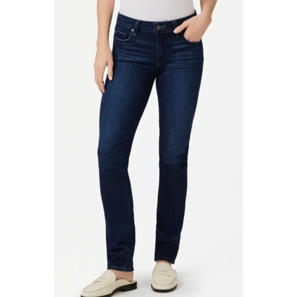 Paige | Skyline Skinny Jeans Mona Dark Wash Indigo Mid Rise Denim | Size 28